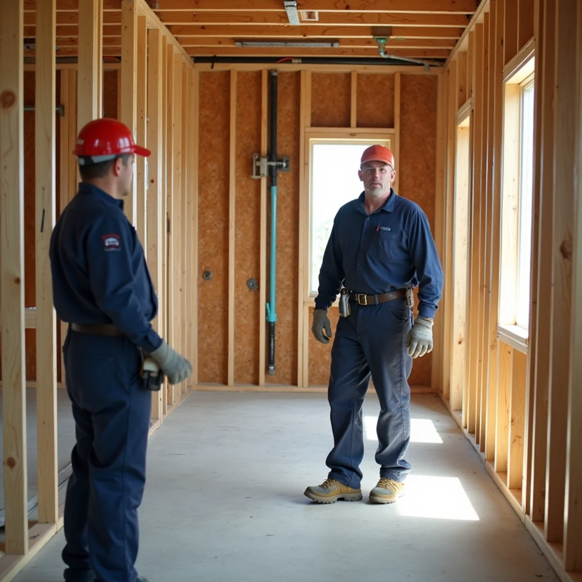 New construction plumbing rough-in with PEX manifold and PVC drains in a Lake in the Hills home