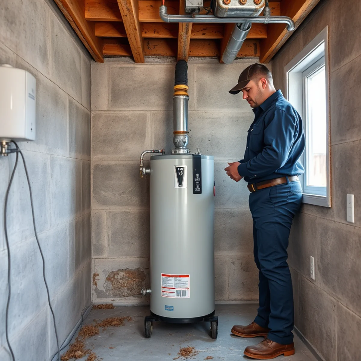 Water Heater Repair & Installation being carried out at a home in Carpentersville, IL