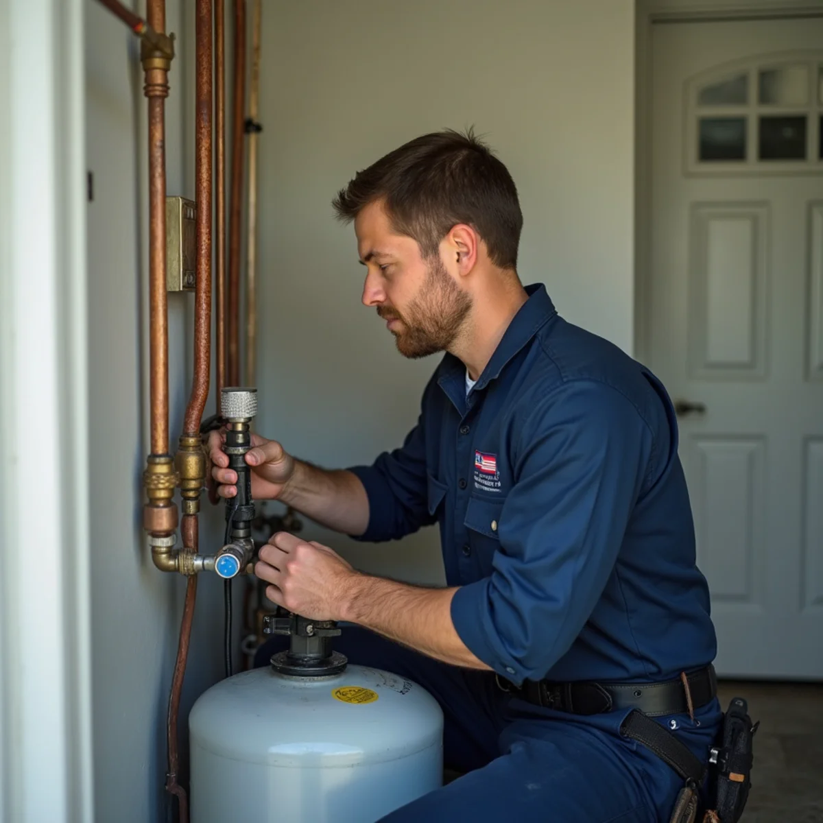 Water Softener Installation & Repair being carried out at a home in Cary, IL