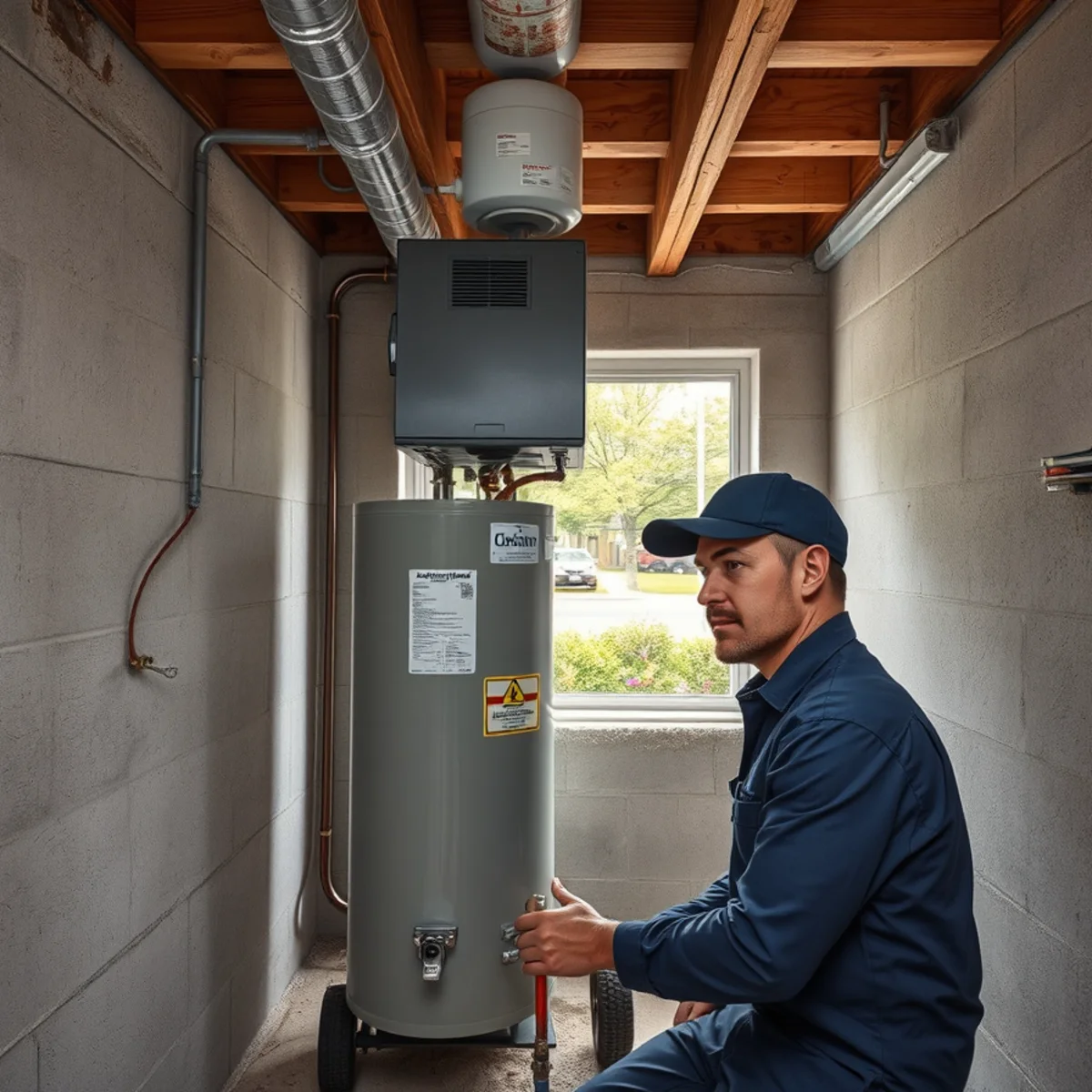 Water Heater Repair & Installation being carried out at a home in Crystal Lake, IL
