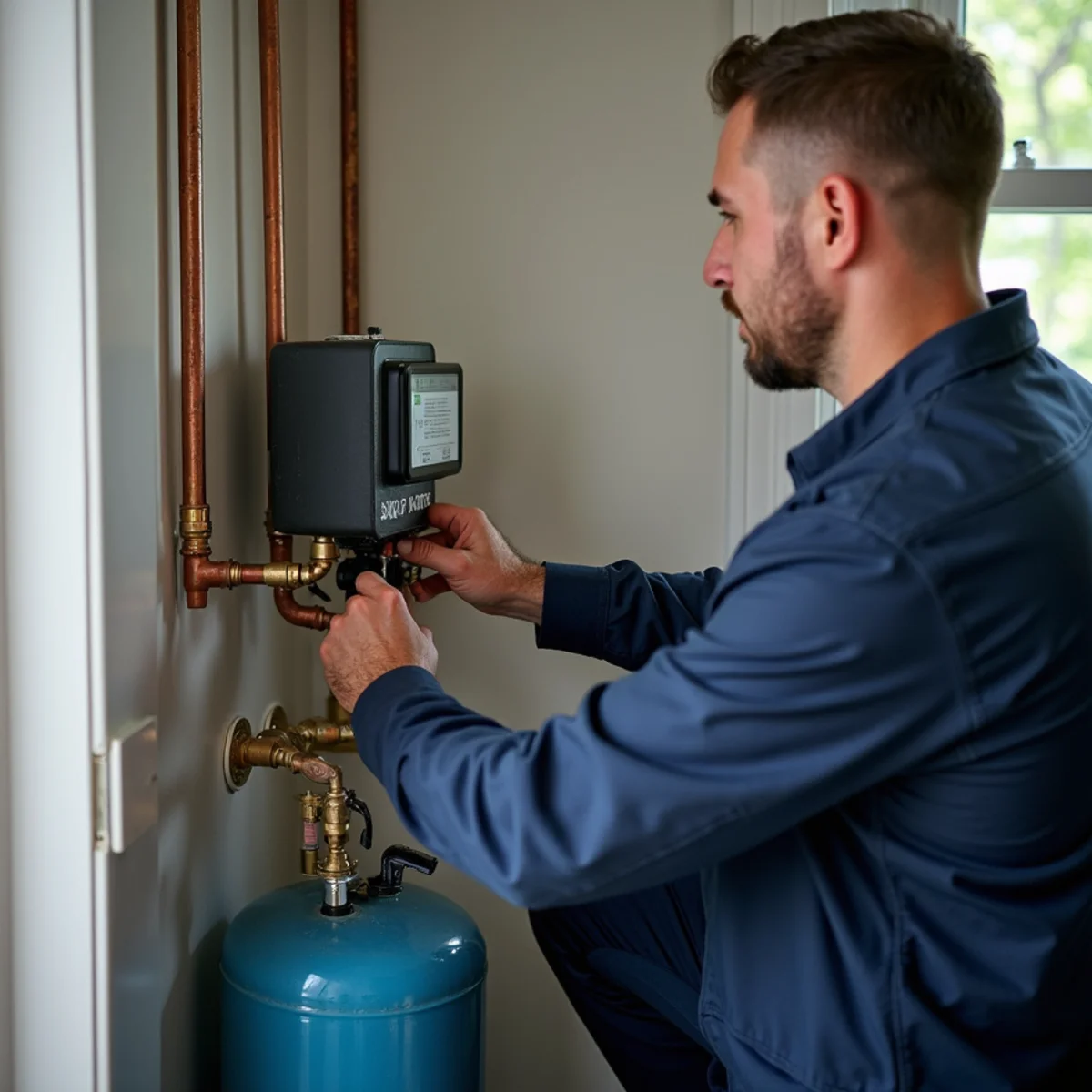 Water Softener Installation & Repair being carried out at a home in Elgin, IL