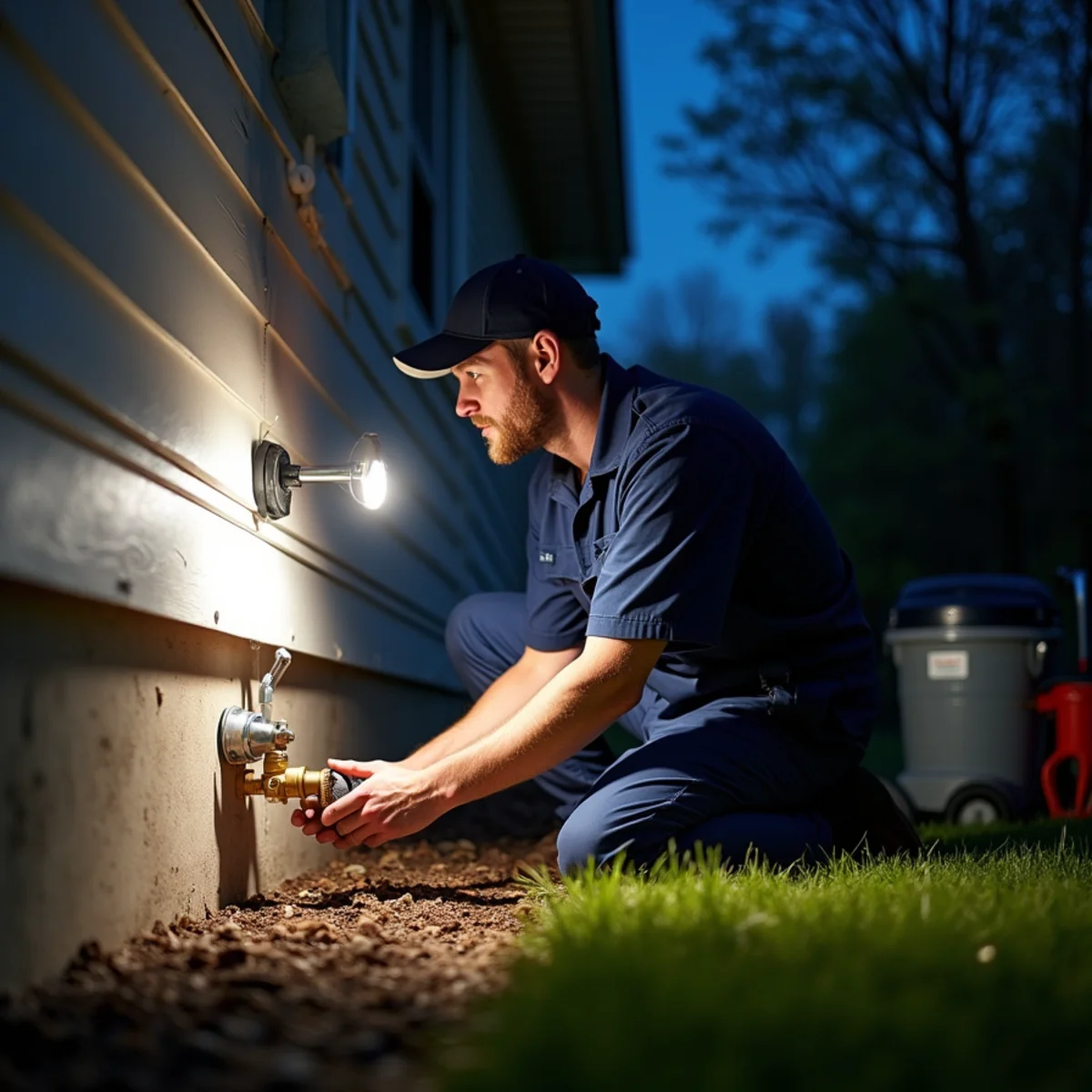 24/7 Emergency Plumbing being carried out at a home in Huntley, IL