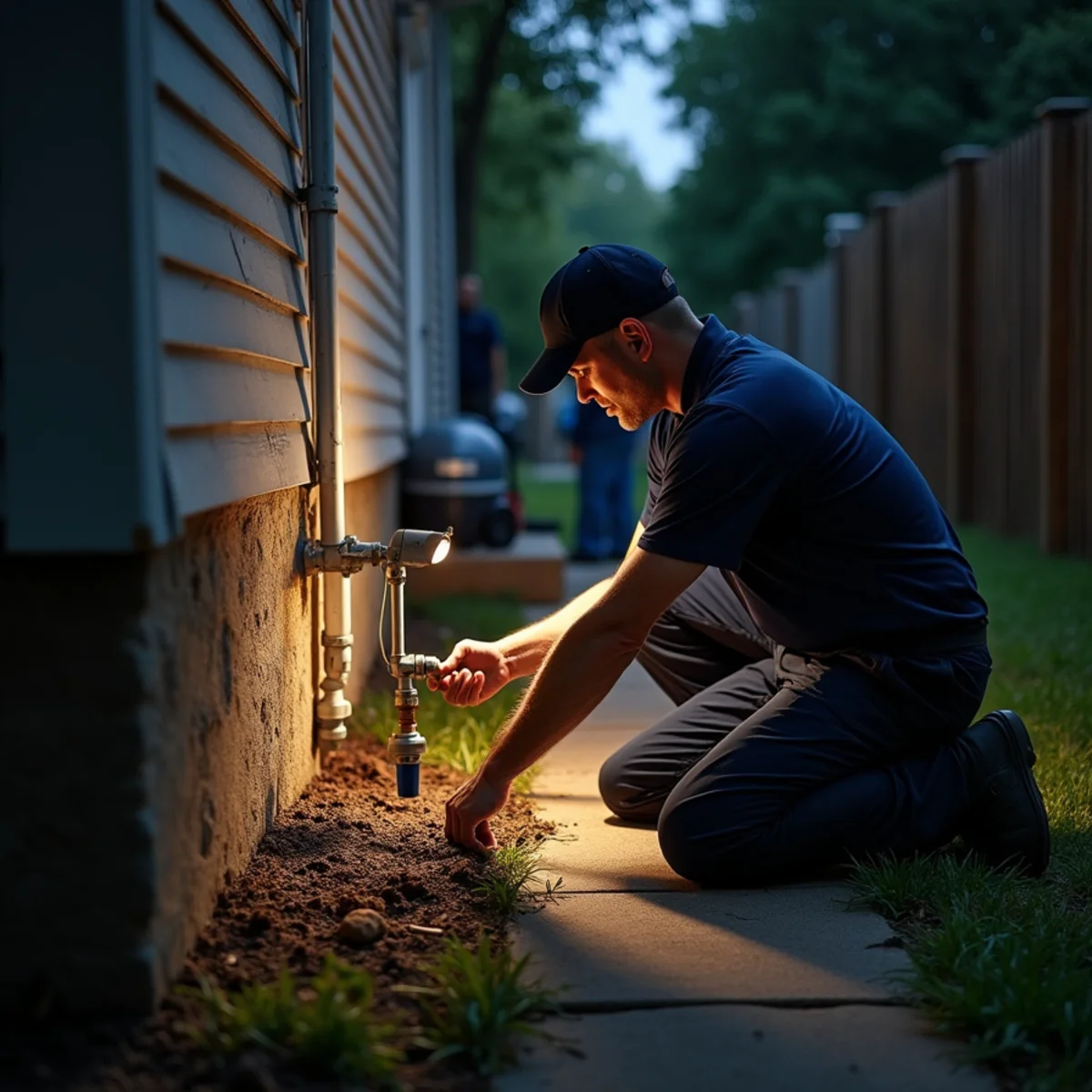 24/7 Emergency Plumbing being carried out at a home in McHenry, IL