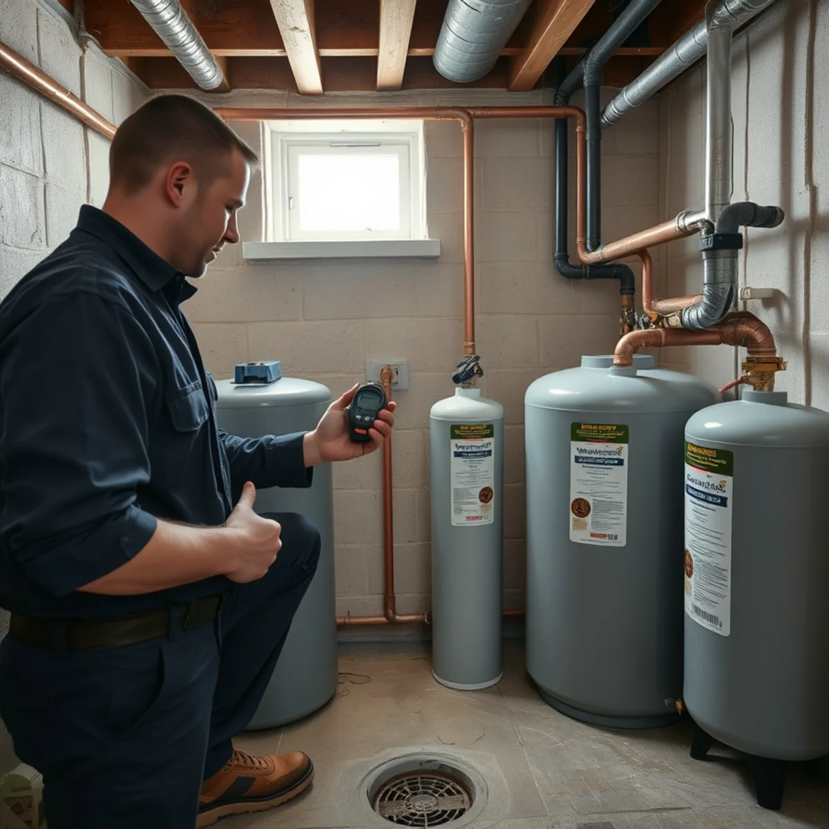 Water Softener Installation & Repair being carried out at a home in McHenry, IL