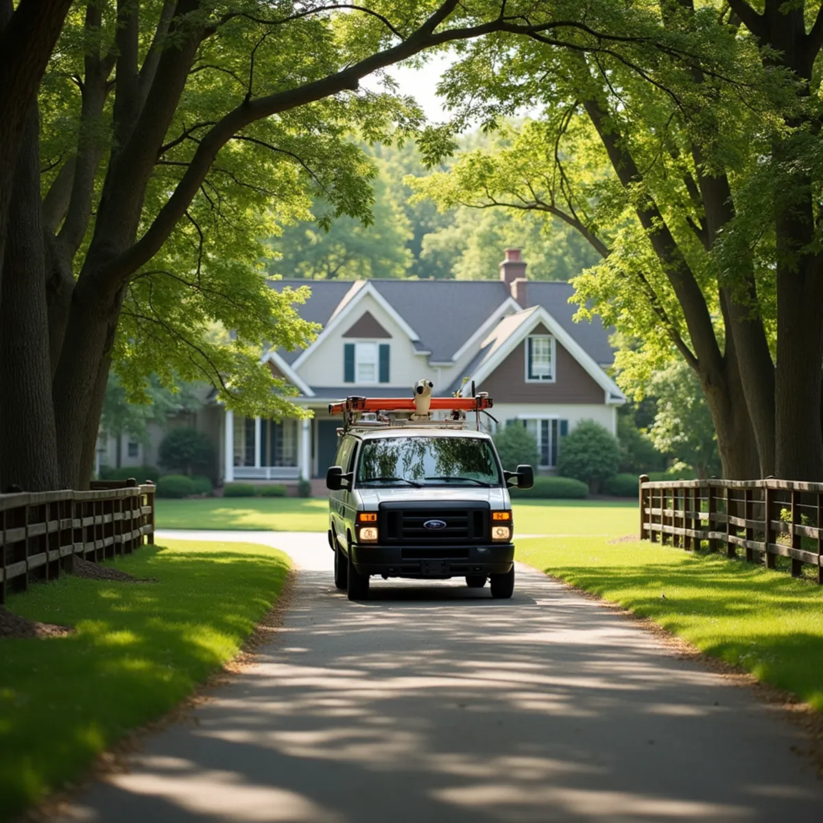 Plumbing service at a wooded estate property in Trout Valley, Illinois